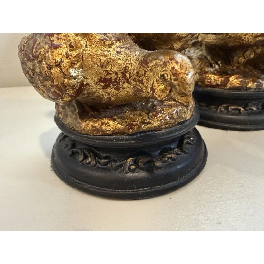 Vintage Pheasant Bookends Heavy Cast Composite 7.25